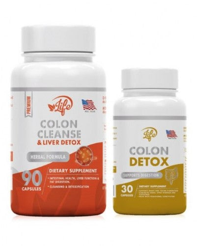 DETOX DIGESTIVE COLON CLEANSE + HERBAL LAXATIVE ( 2 PRODUCTOS)